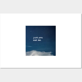 Just you and me - in the night sky Posters and Art